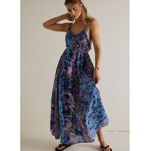Free People MoonDive Maxi Purple Combo size medium